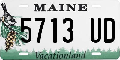 ME license plate 5713UD