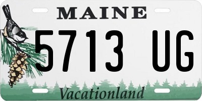 ME license plate 5713UG