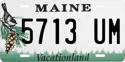 ME license plate 5713UM