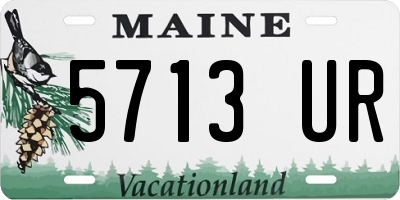 ME license plate 5713UR