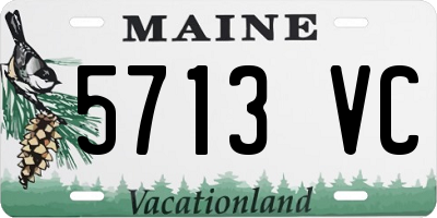 ME license plate 5713VC