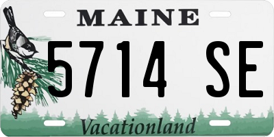 ME license plate 5714SE