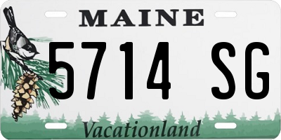 ME license plate 5714SG