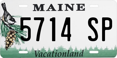 ME license plate 5714SP