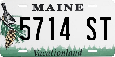 ME license plate 5714ST