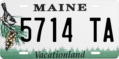 ME license plate 5714TA