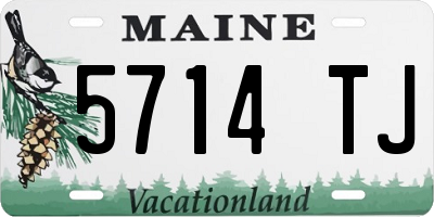 ME license plate 5714TJ
