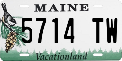 ME license plate 5714TW