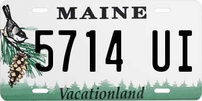 ME license plate 5714UI