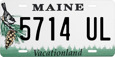 ME license plate 5714UL