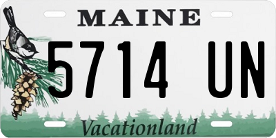 ME license plate 5714UN