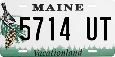 ME license plate 5714UT