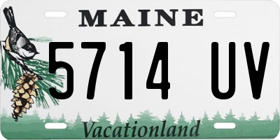 ME license plate 5714UV