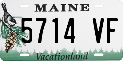 ME license plate 5714VF