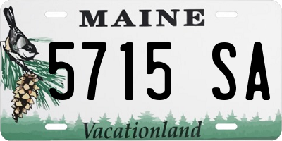 ME license plate 5715SA