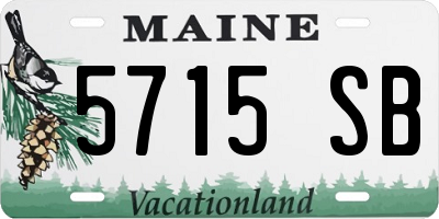 ME license plate 5715SB