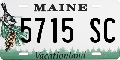 ME license plate 5715SC