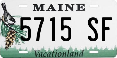 ME license plate 5715SF