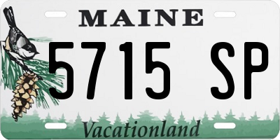 ME license plate 5715SP