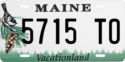 ME license plate 5715TO