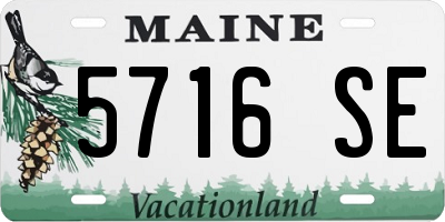 ME license plate 5716SE