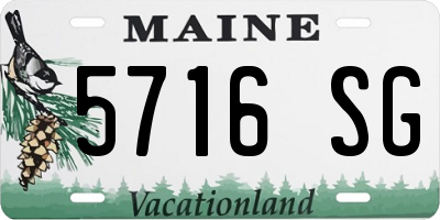 ME license plate 5716SG