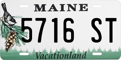 ME license plate 5716ST