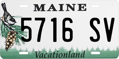 ME license plate 5716SV