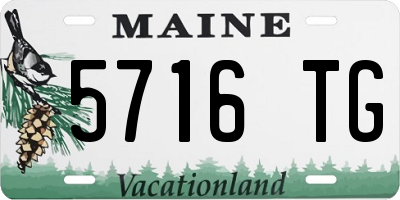 ME license plate 5716TG