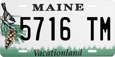 ME license plate 5716TM