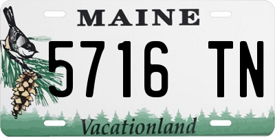 ME license plate 5716TN