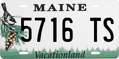 ME license plate 5716TS