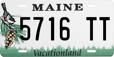 ME license plate 5716TT