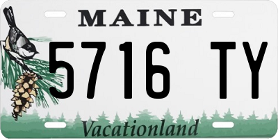 ME license plate 5716TY