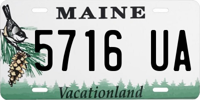 ME license plate 5716UA