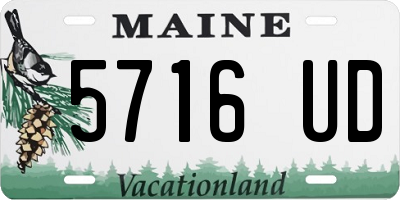 ME license plate 5716UD