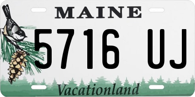 ME license plate 5716UJ