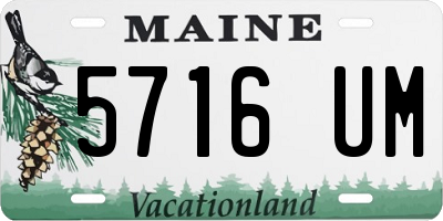 ME license plate 5716UM