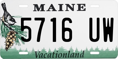 ME license plate 5716UW