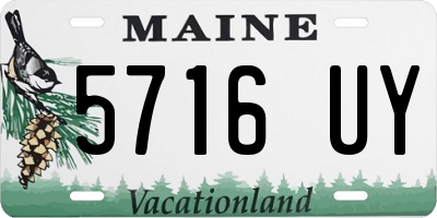 ME license plate 5716UY