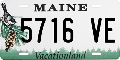 ME license plate 5716VE