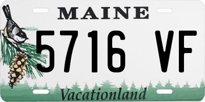 ME license plate 5716VF