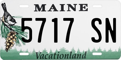 ME license plate 5717SN