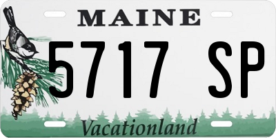 ME license plate 5717SP