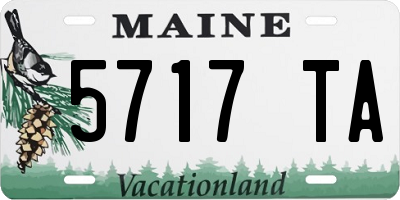 ME license plate 5717TA