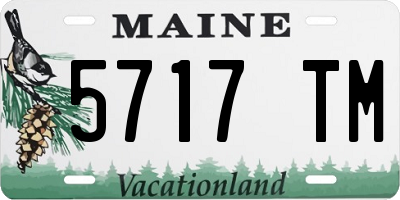 ME license plate 5717TM