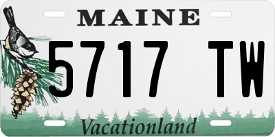 ME license plate 5717TW