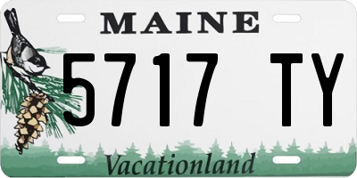 ME license plate 5717TY