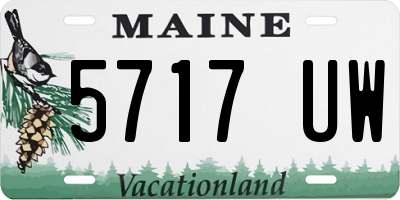 ME license plate 5717UW