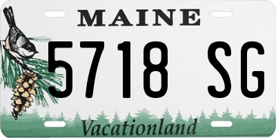 ME license plate 5718SG